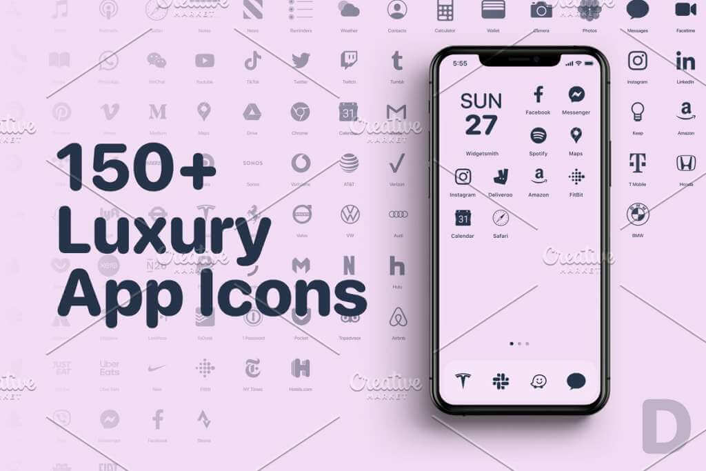 iOS 14 Luxury iPhone App Icons • D
