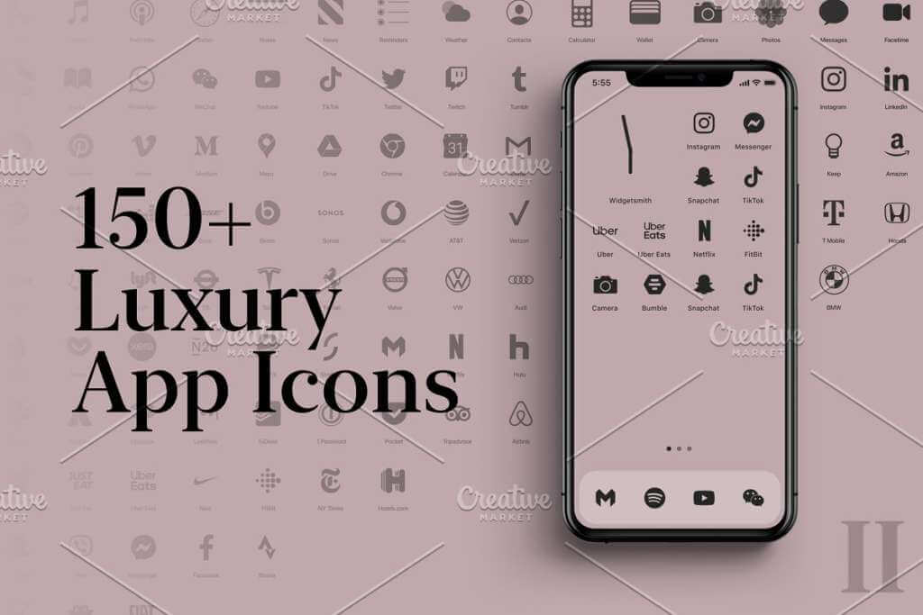 iOS 14 Luxury iPhone App Icons • I
