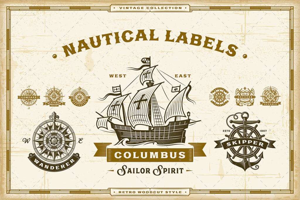 Vintage Nautical Labels Collection
