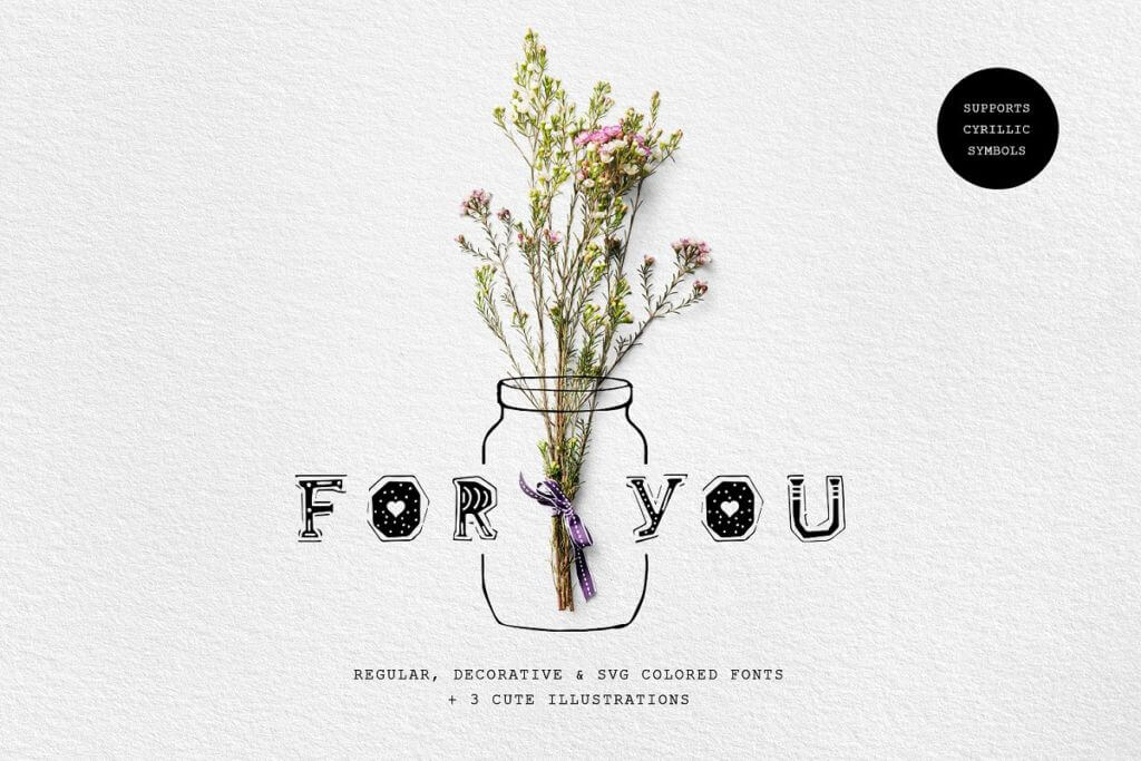 For You! Decorative & Colored Fonts
