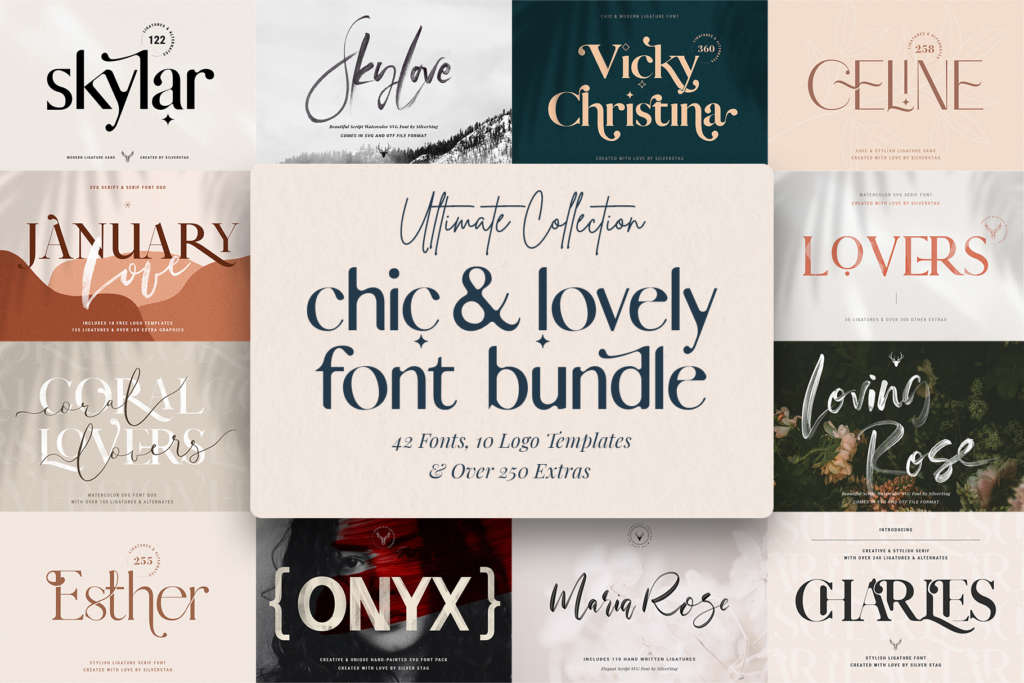 Chic & Modern Font Bundle – 90% OFF