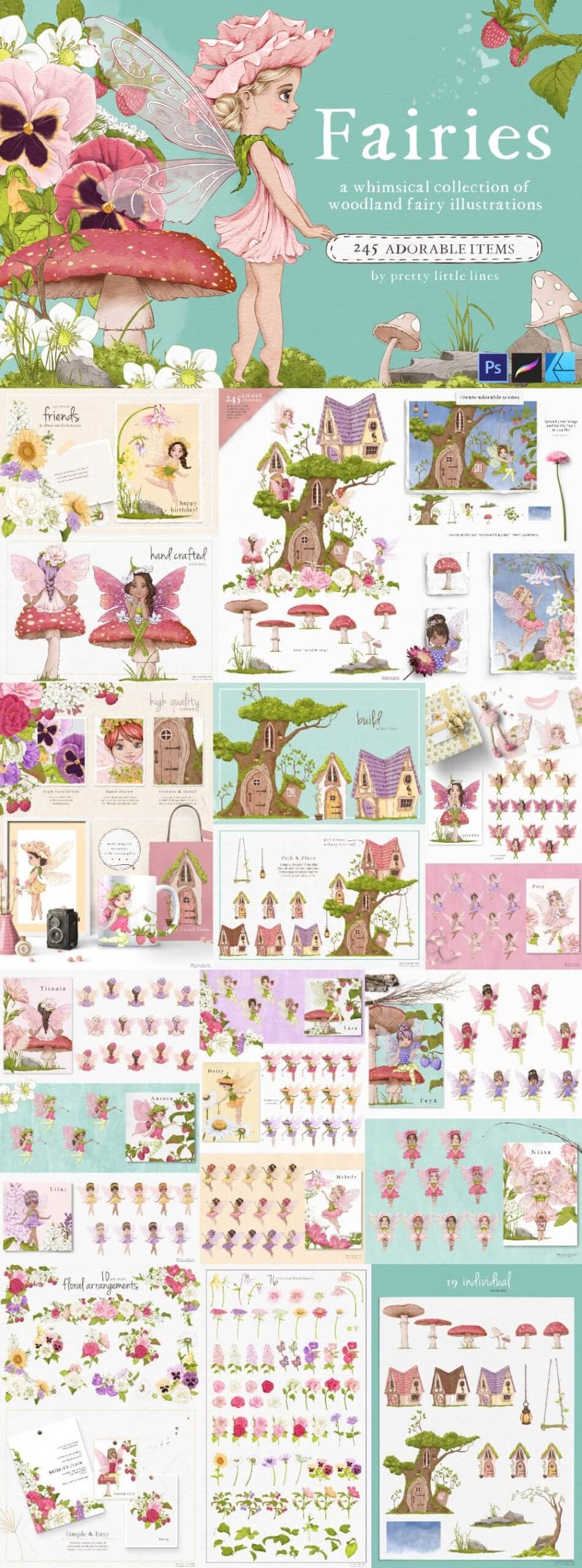 Fairies – A Whimsical Woodland Illustration Collection