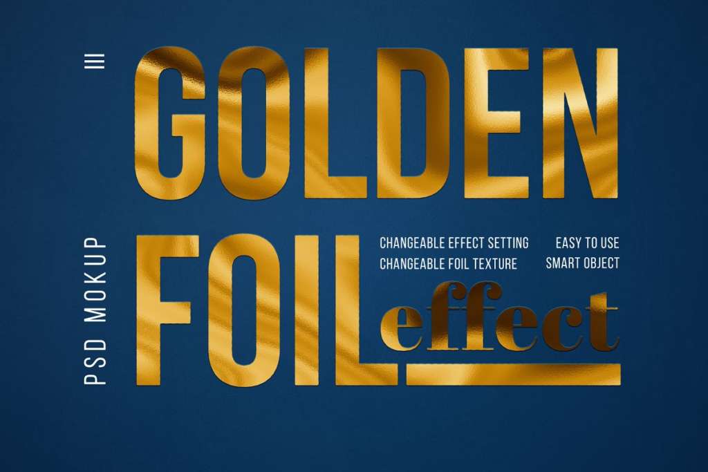 Golden foil effect_Mockup