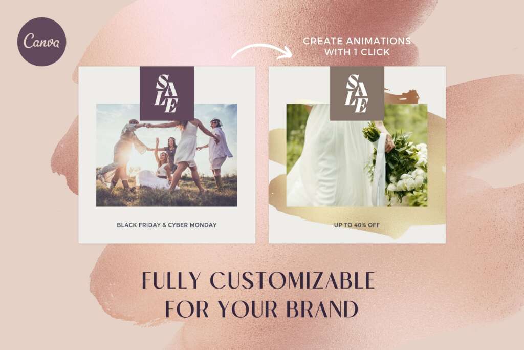 ファッション向けインスタ投稿&ストーリーズ対応セールスプロモーションテンプレート for Canva