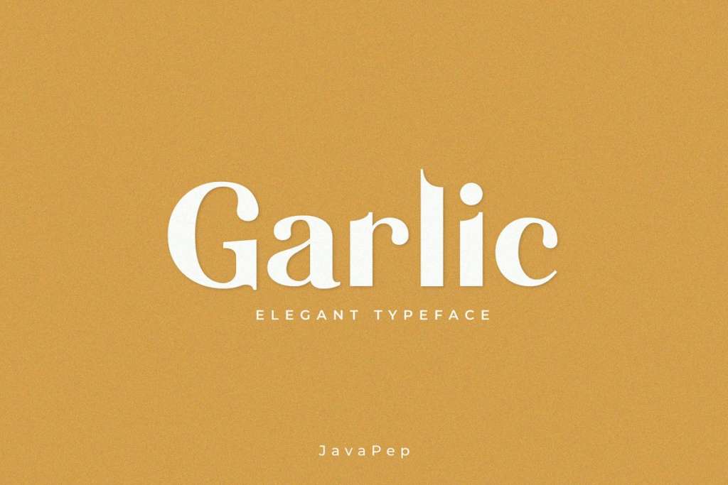 Garlic / elegant font