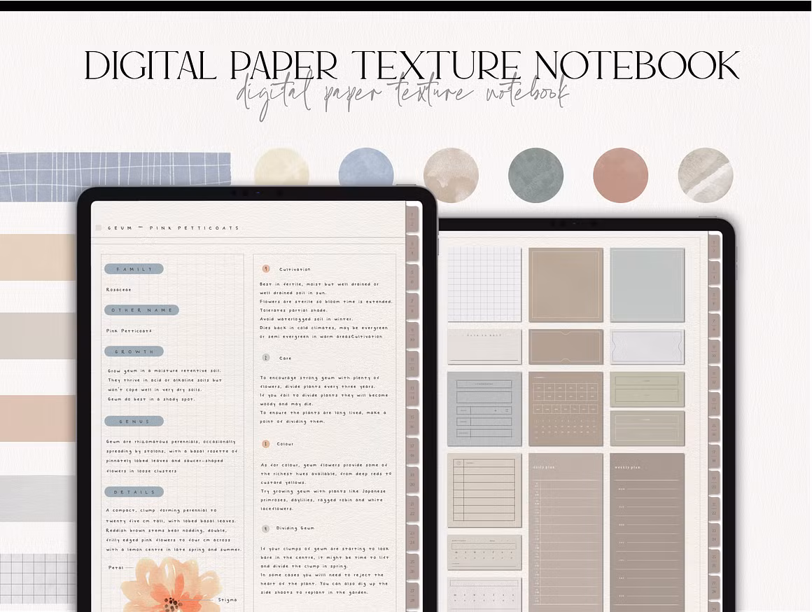 Digital Notebook - Paper Texture