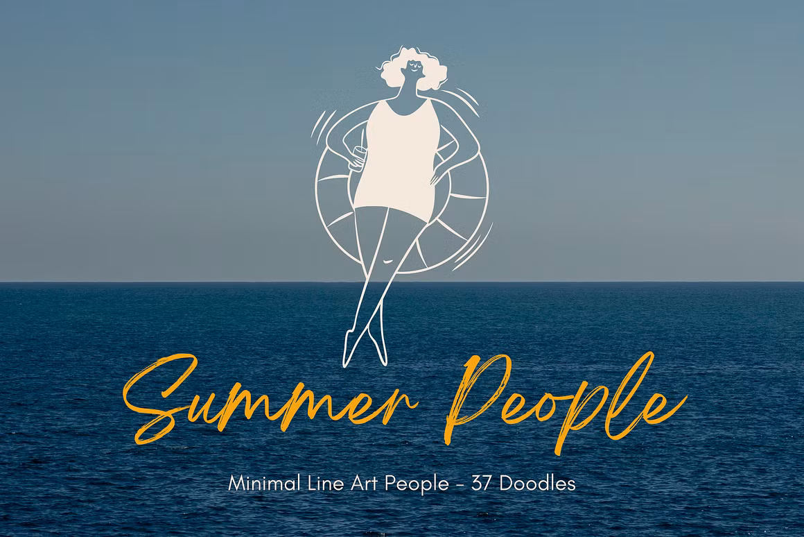 Summer People: Minimal Line Art