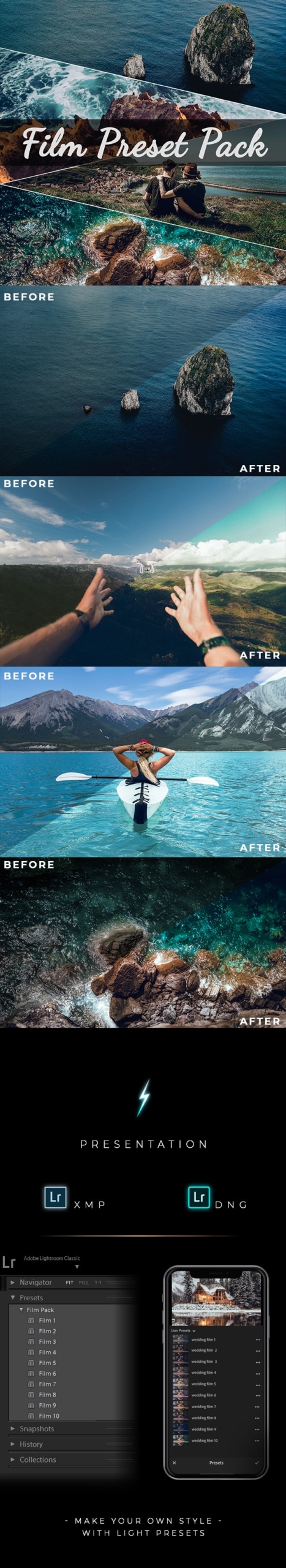 10 Film Presets Pack