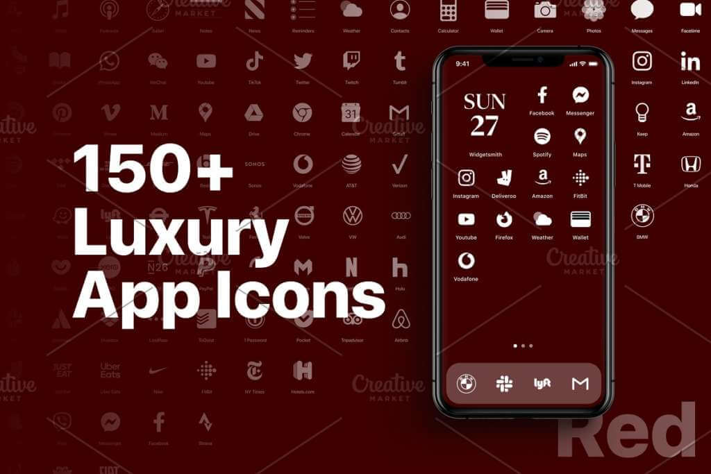 iOS 14 Luxury iPhone App Icons • R
