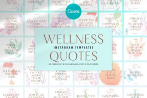 150 Canva Instagram Templates Wellness Quote
