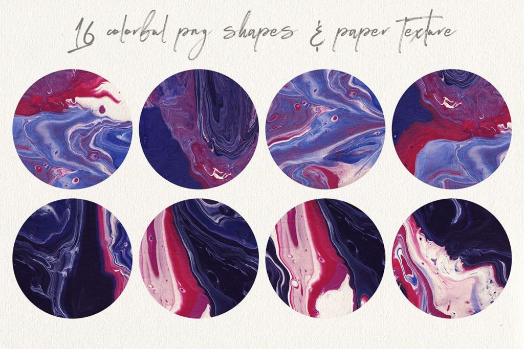 16 Free Liquid Color Circles