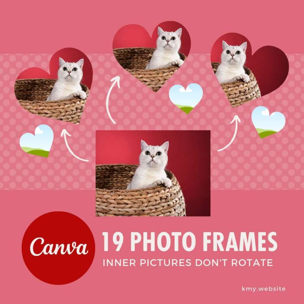 19 Heart Photo Frames for Canva