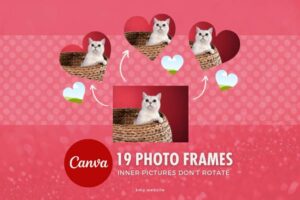 19 Heart Photo Frames for Canva