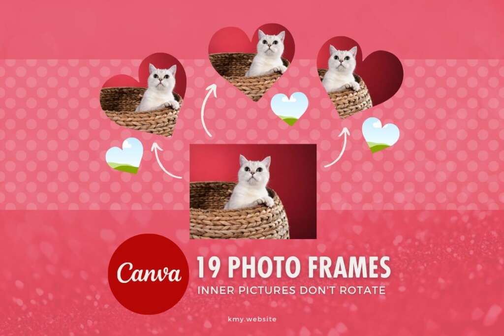 19 Heart Photo Frames for Canva