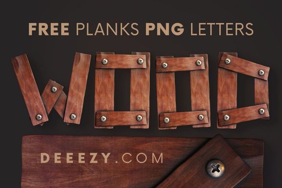 Free Wooden Planks 3D Lettering