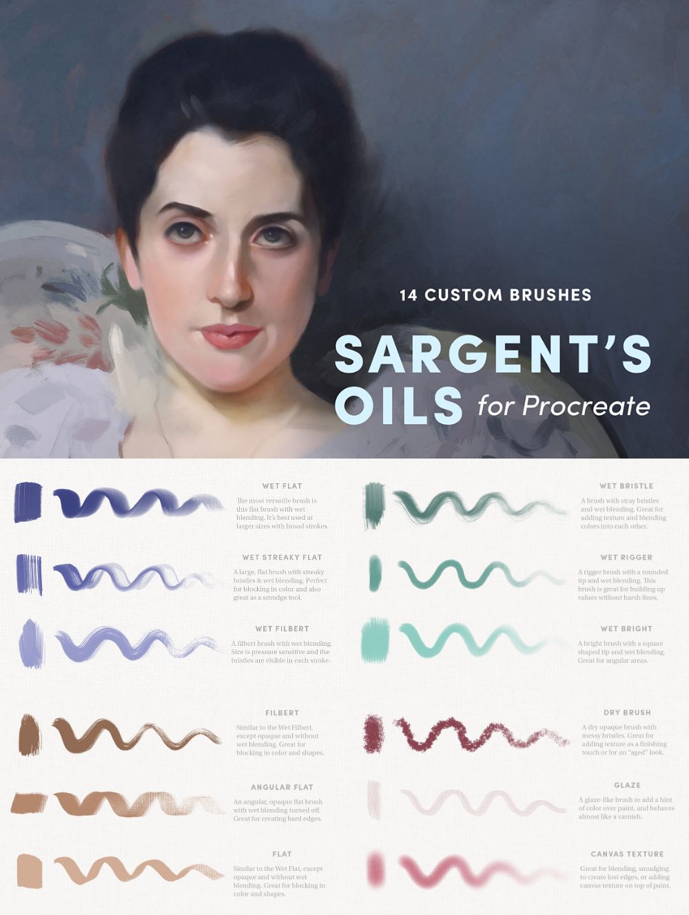 Sargent’s Oils – Procreate Brushes