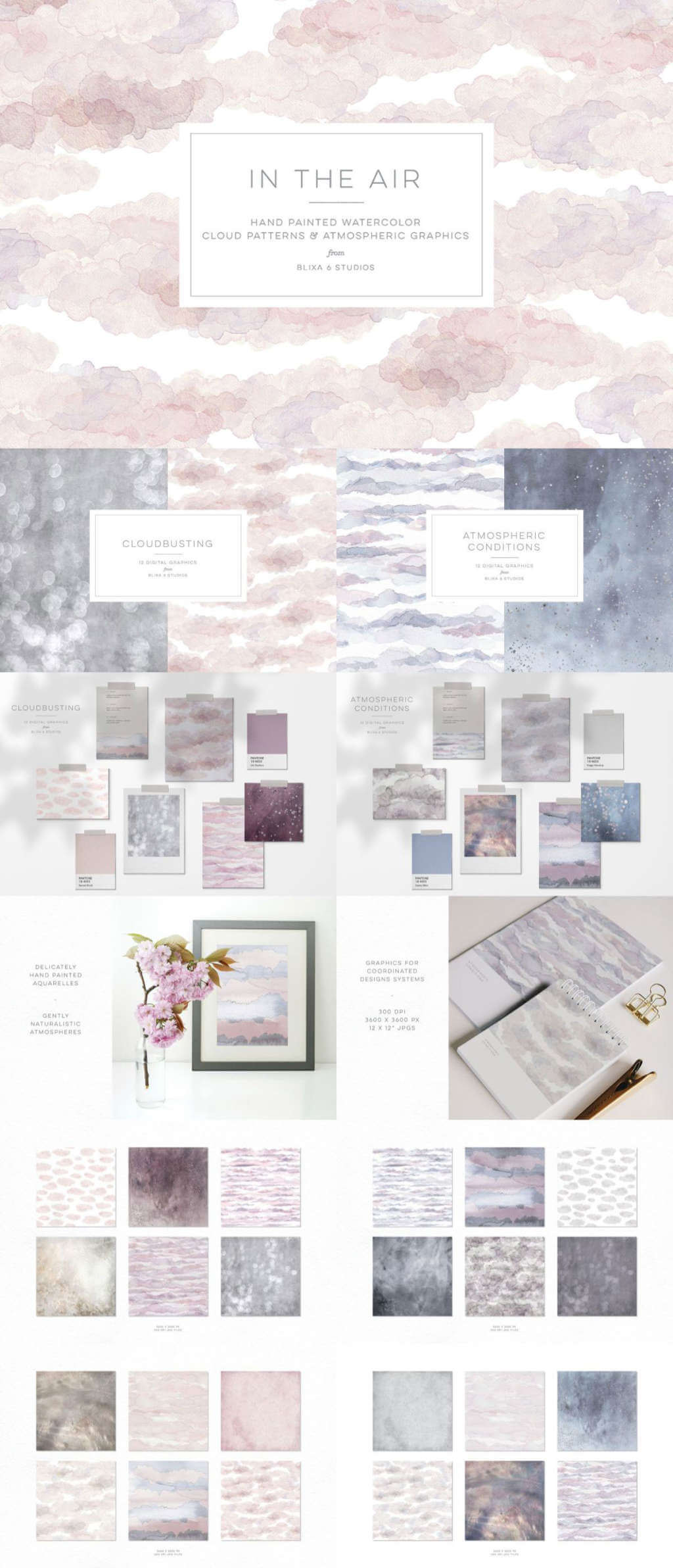 IN THE AIR – HAND PAINTED CLOUD PATTERNS & OBJECTS
