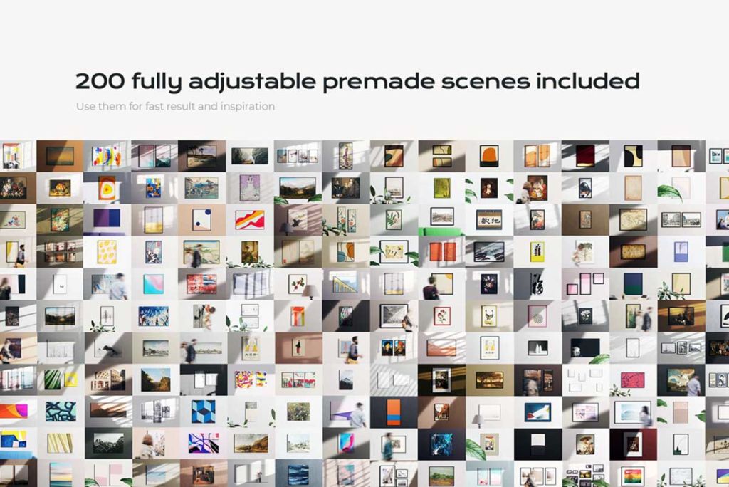200 FRAME CANVAS MOCKUP BUNDLE