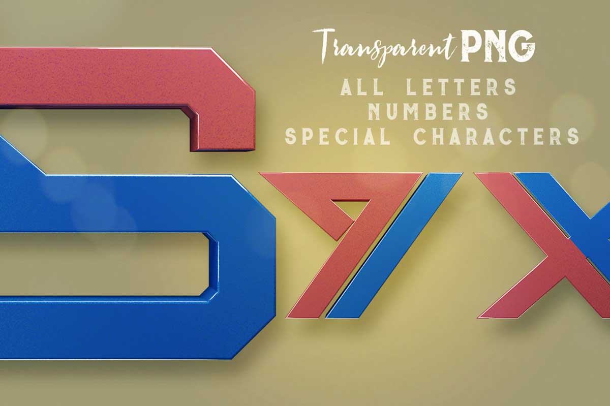 Futuristic 3D Lettering