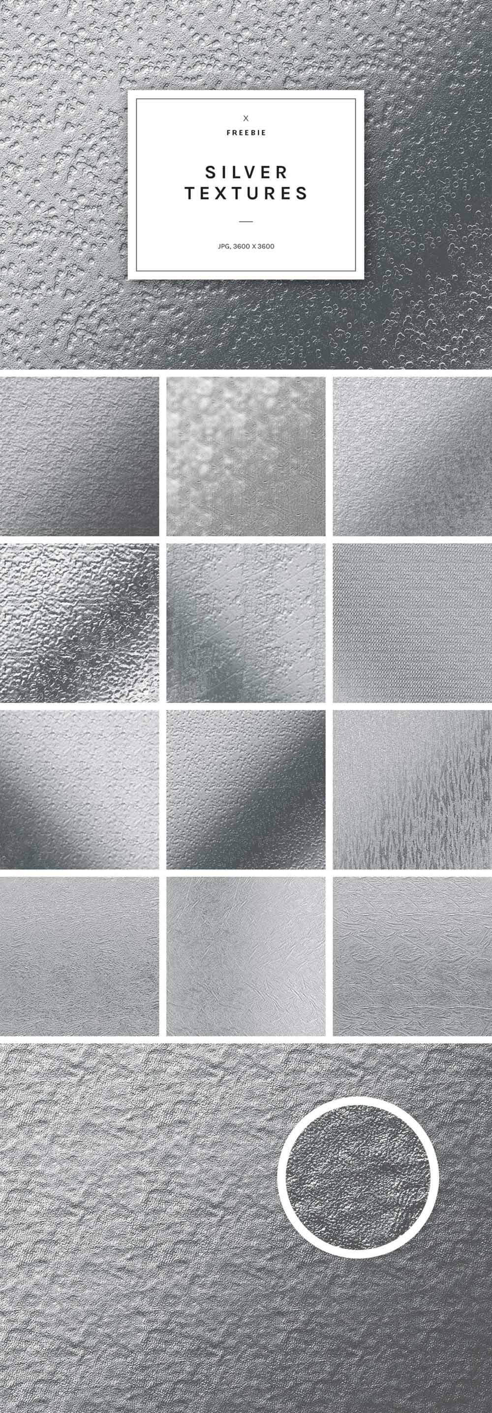 Sparkly Silver Foil Textures