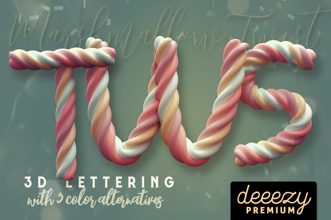 Marshmallow Twist - 3D Lettering