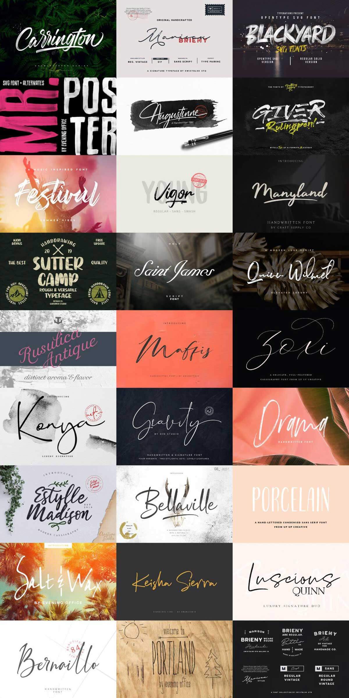 The Hand Drawn Font Bundle