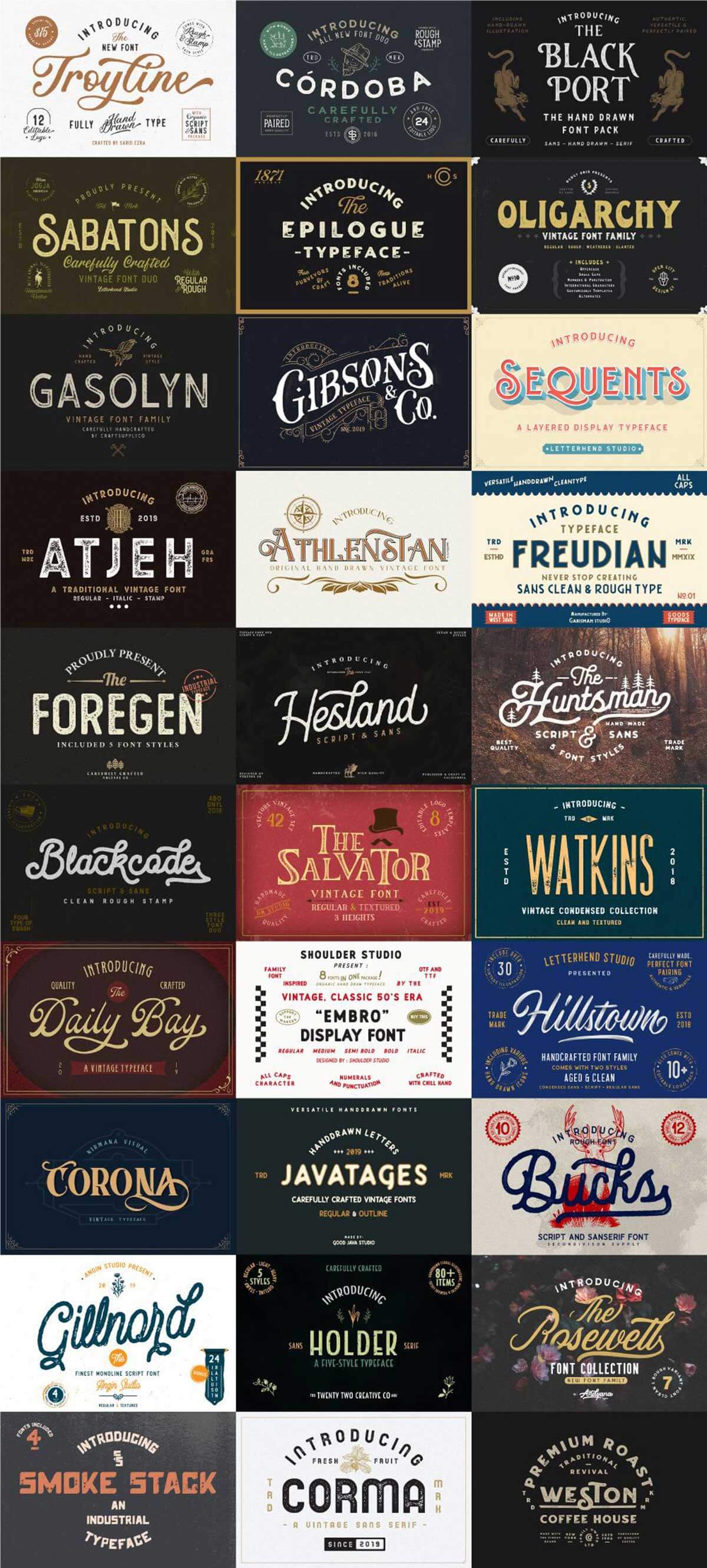 The Rustic Font Bundle