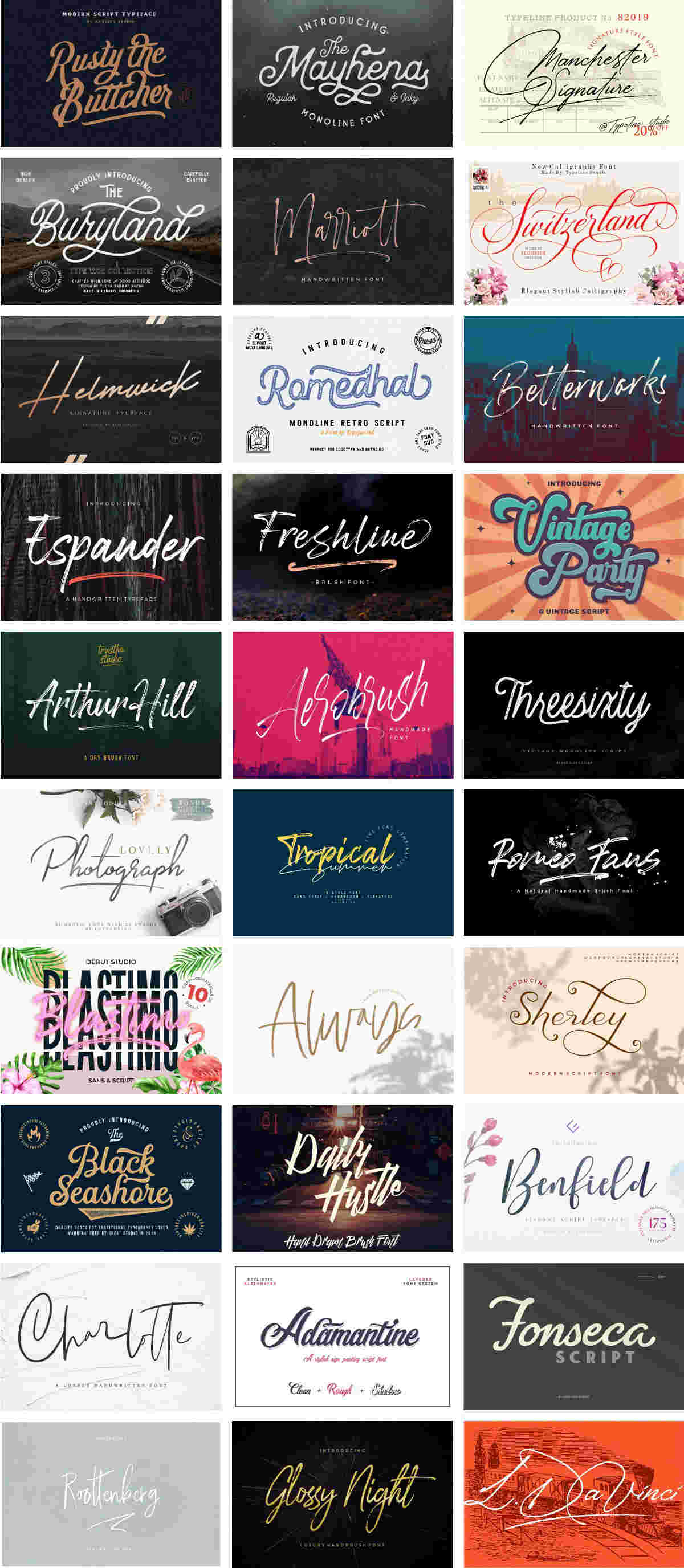The Complete Script Font Bundle