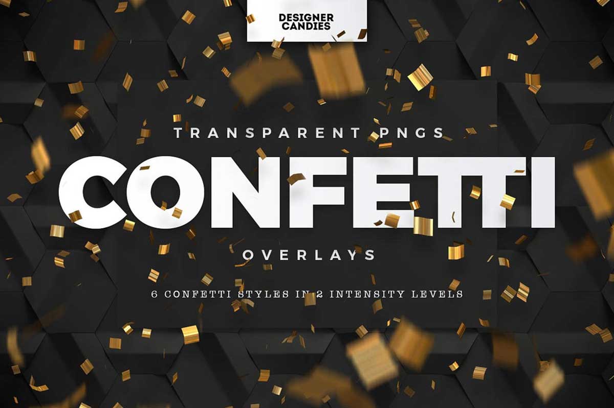 .PNG Confetti Overlays