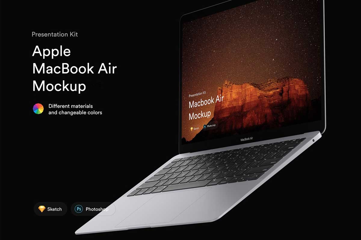 MacBook Airのモックアップ