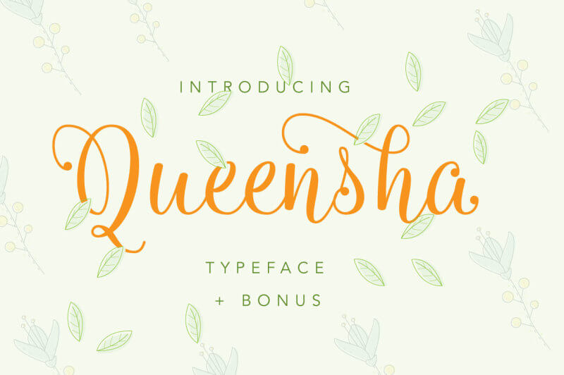 Queensha Typeface by IanMikraz Studio