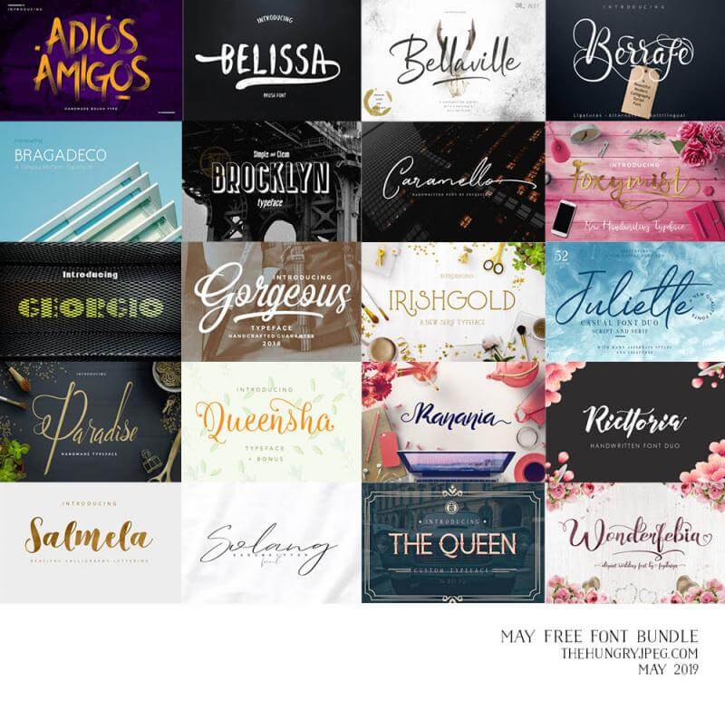 The May Free Font Bundle 2019