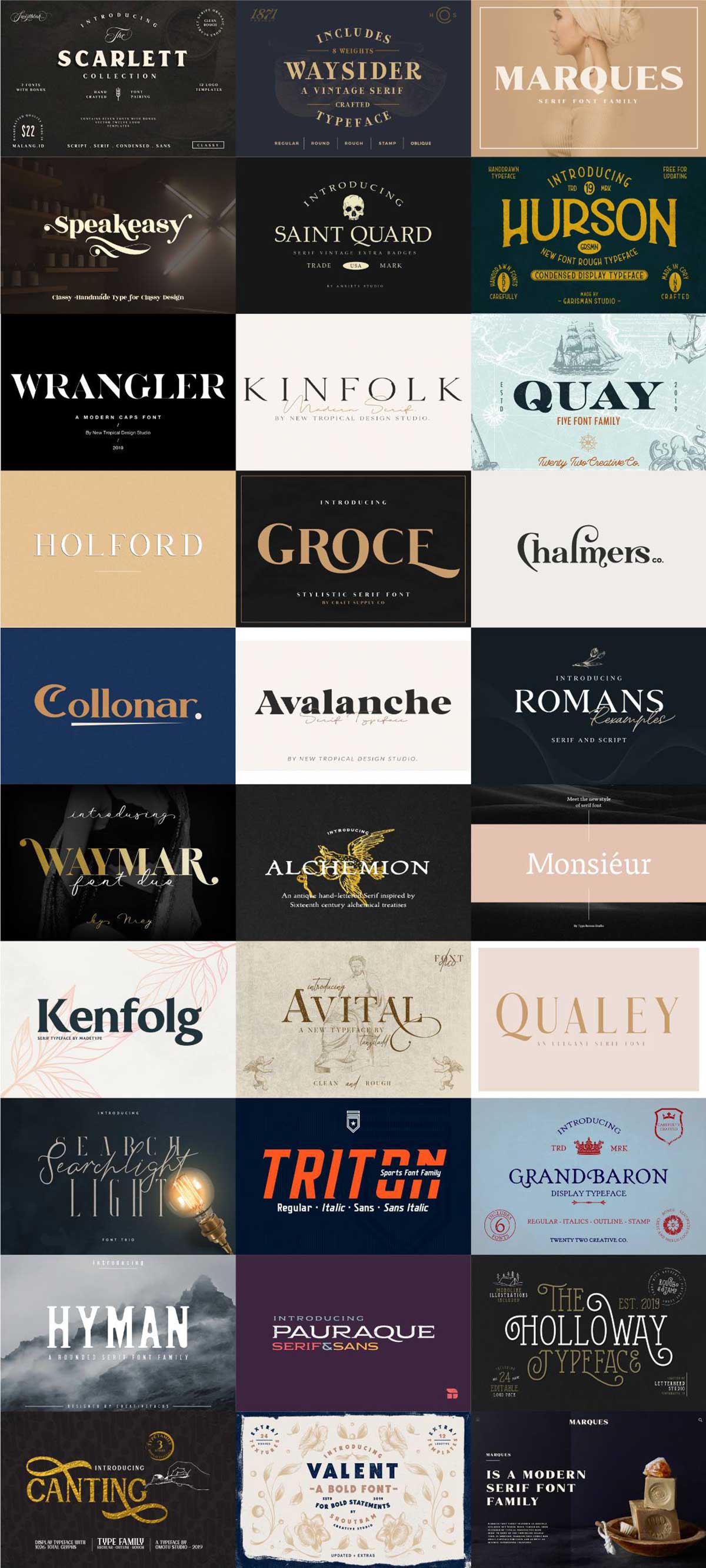 The Modern Serif Font Bundle