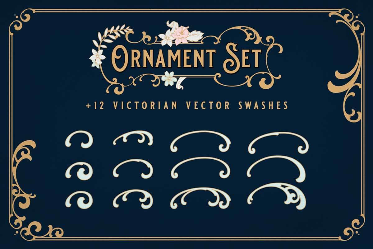 BLACKRIVER FONT + ORNAMENTS