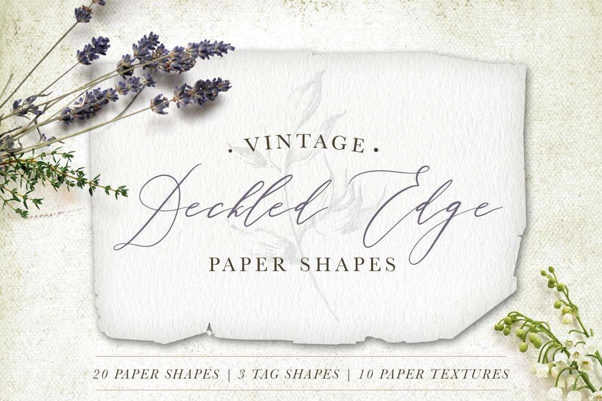 DECKLED EDGE PAPER SHAPES