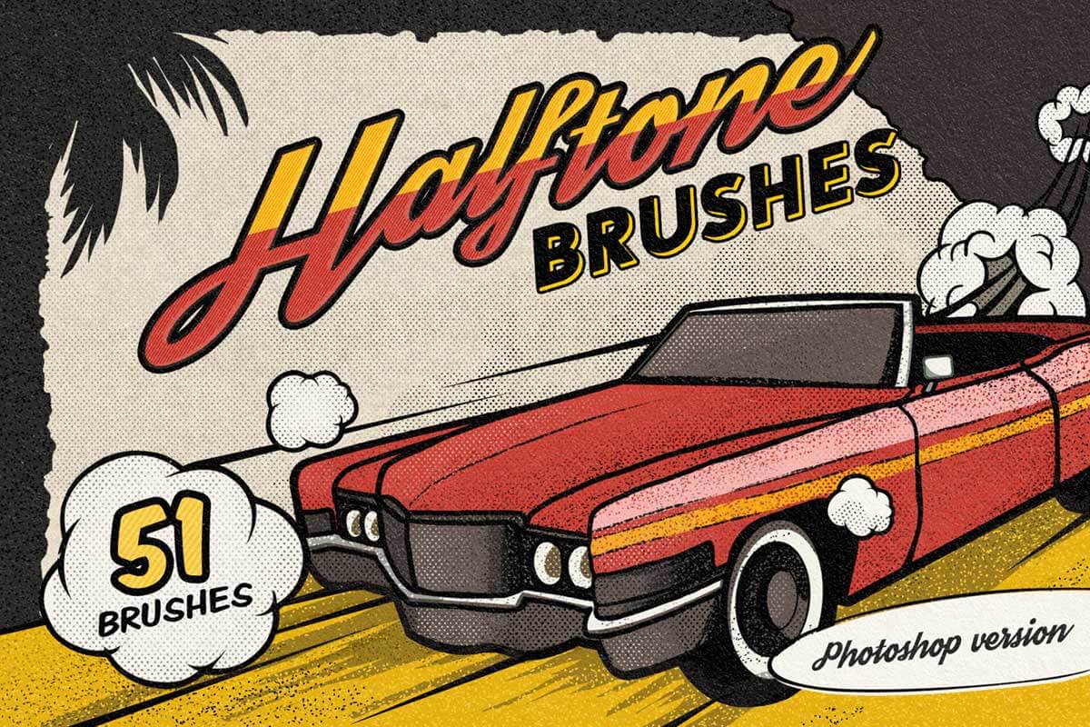 VINTAGE COMIC BOOK HALFTONE BRUSHES