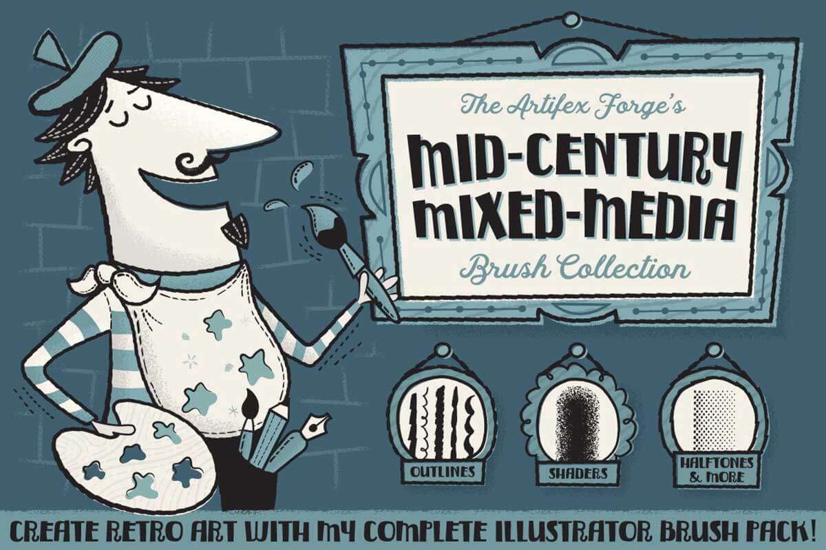 MID-CENTURY MIXED MEDIA COLLECTION
