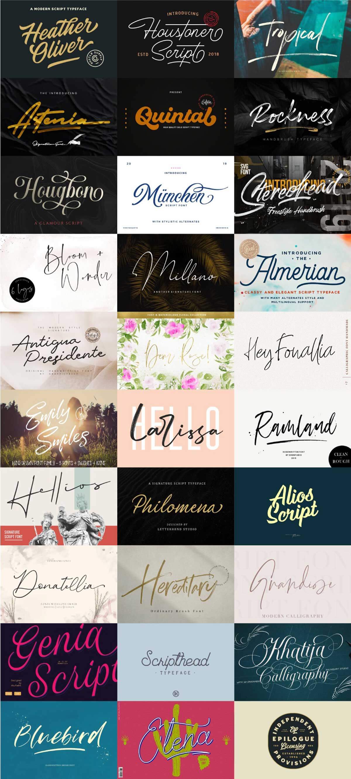 The Essential Script Font Bundle