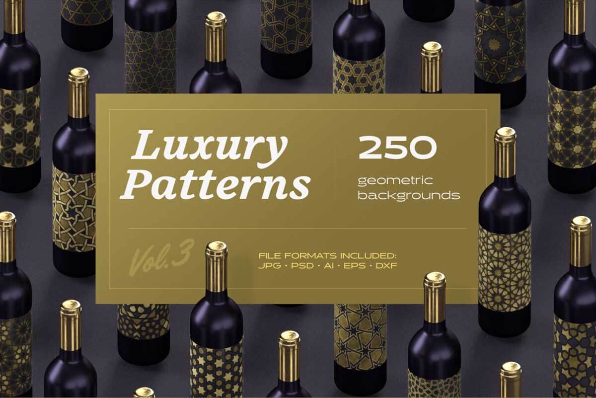 LUXURY PATTERNS – 250 GEOMETRIC BACKGROUNDS