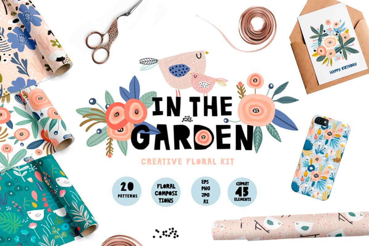 IN THE GARDEN – CREATIVE FLORAL KIT