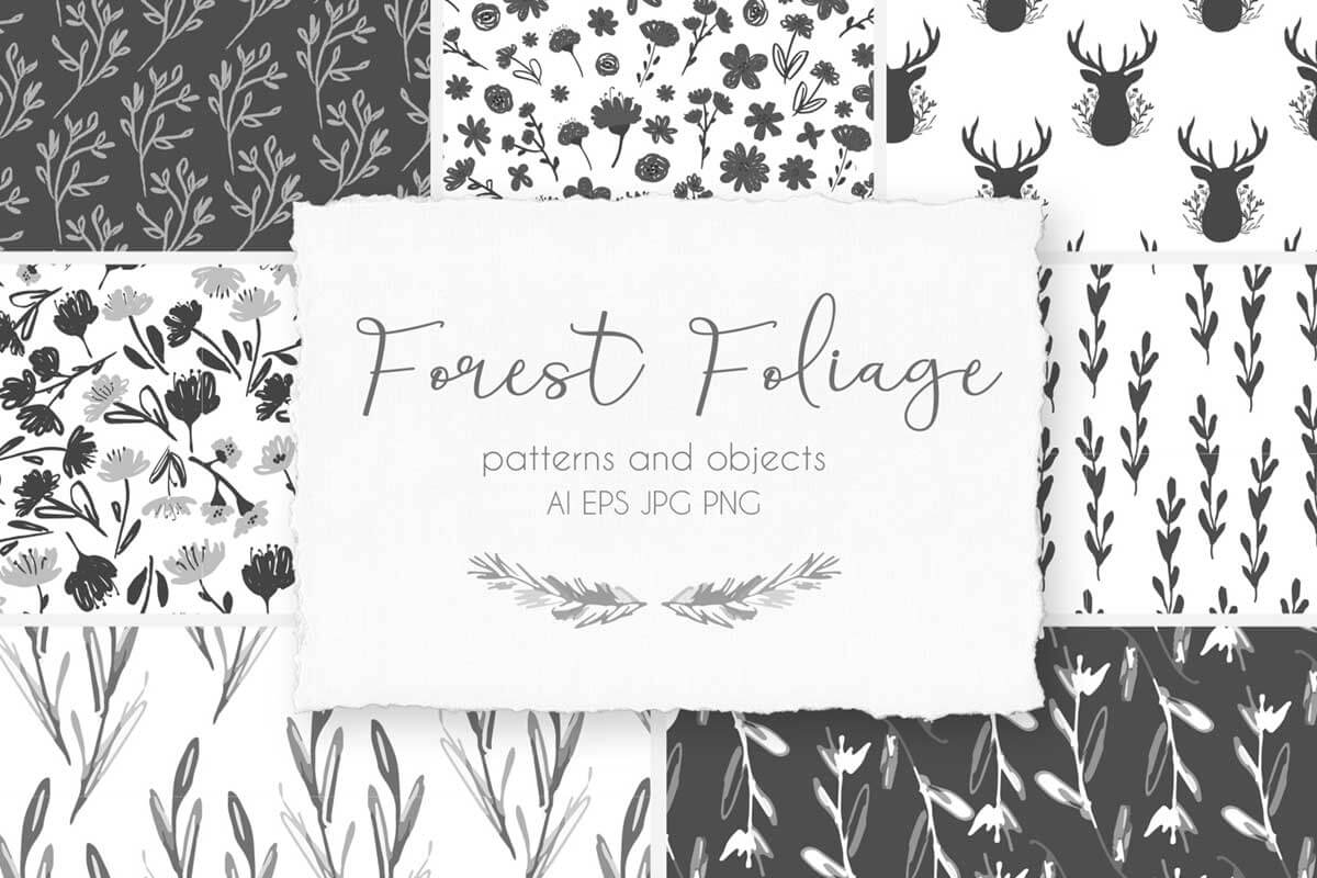 FOREST FOLIAGE PATTERN COLLECTION
