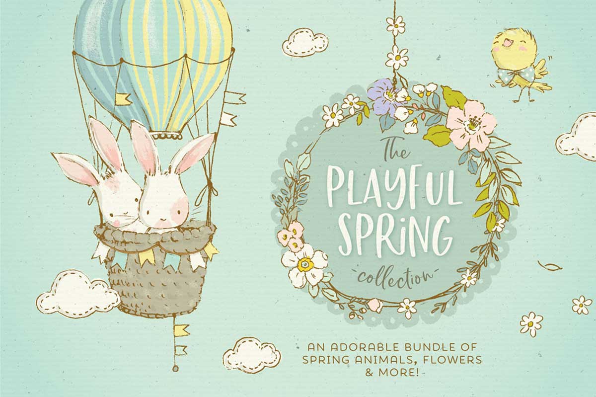 THE PLAYFUL SPRING ANIMALS & FLOWERS COLLECTION