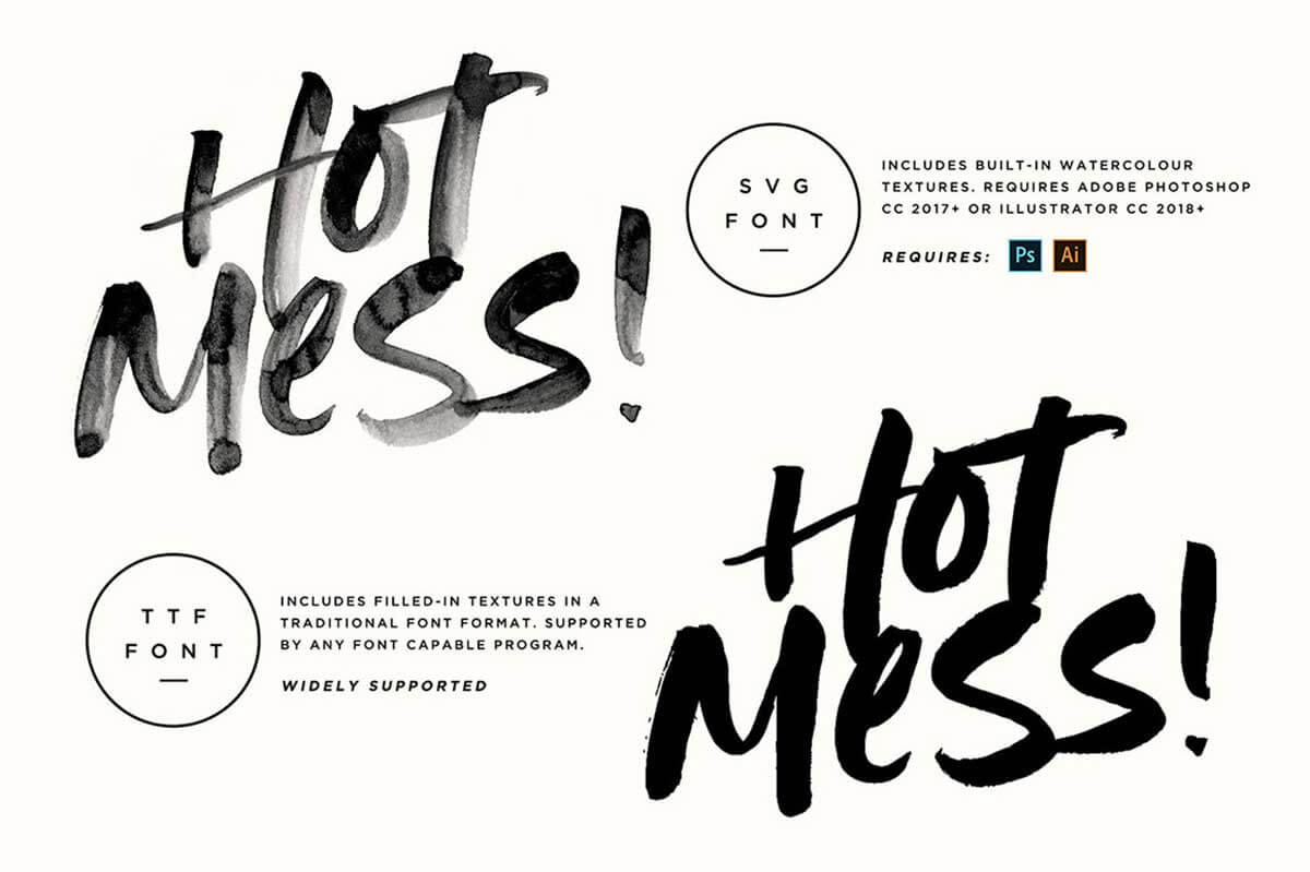 HOT MESS SVG FONT