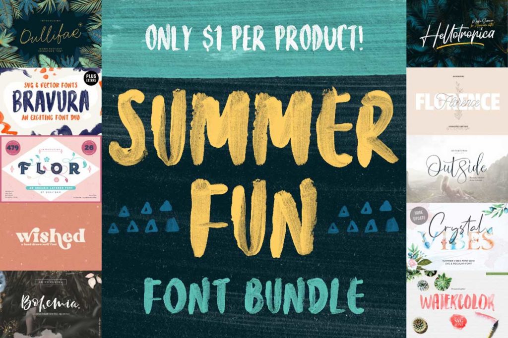 The Summer Fun Font Bundle