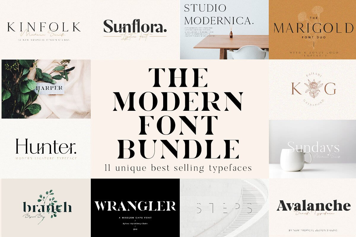 The Chic & Unique Modern Font Bundle