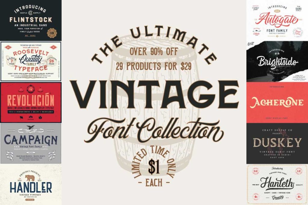 The Ultimate Vintage Font Collection