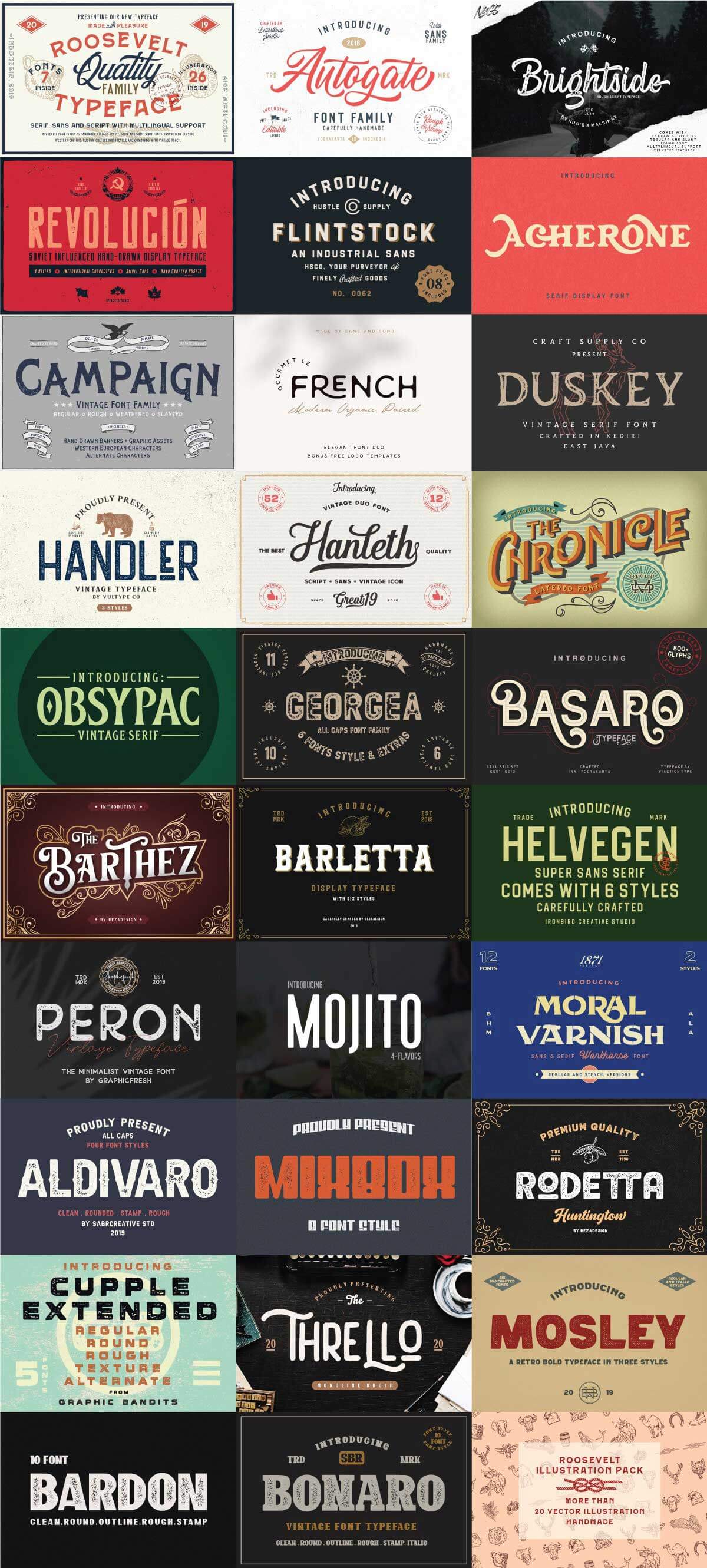 The Ultimate Vintage Font Collection