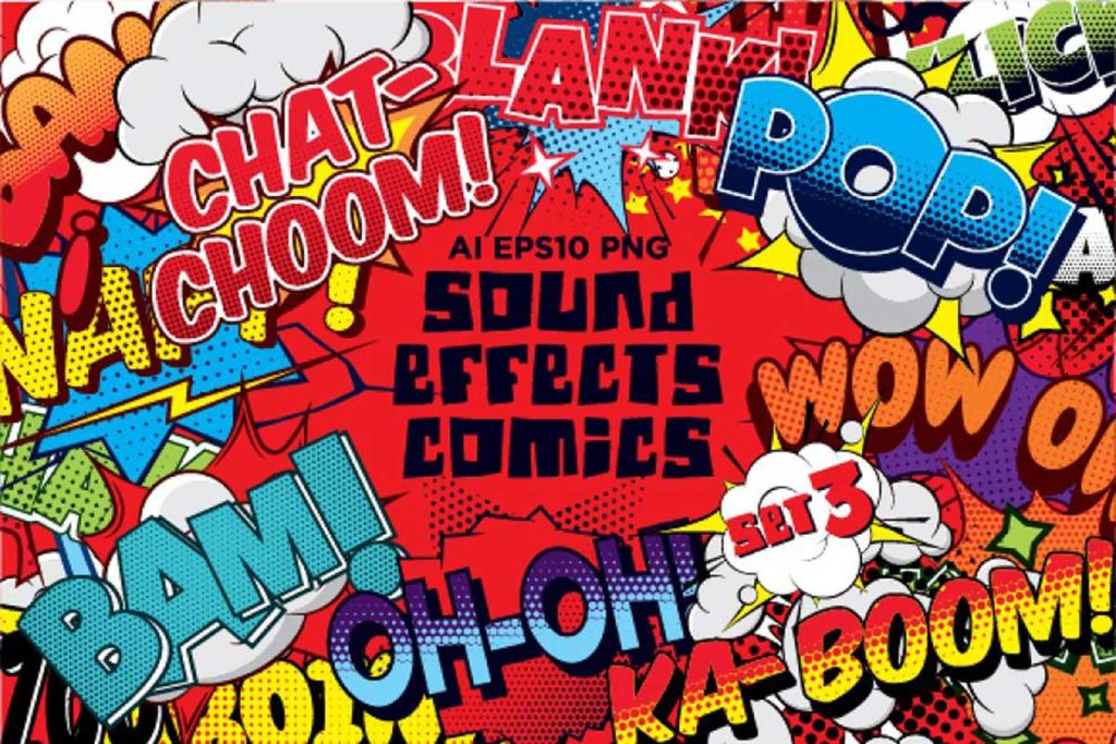 Comics sound effects set3