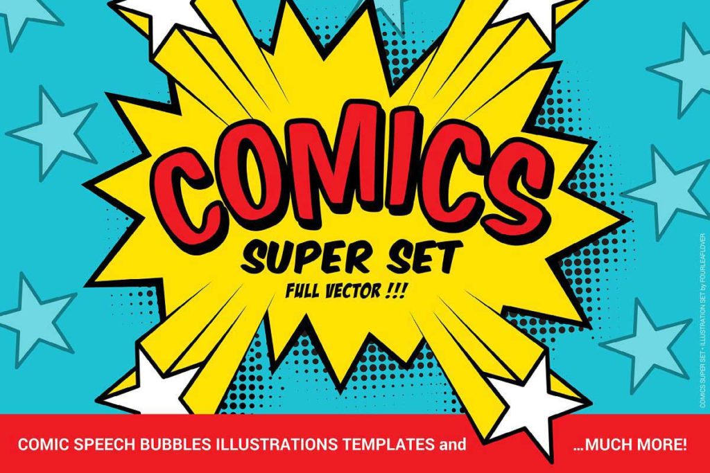 Comic Elements Vector HUGE Set!