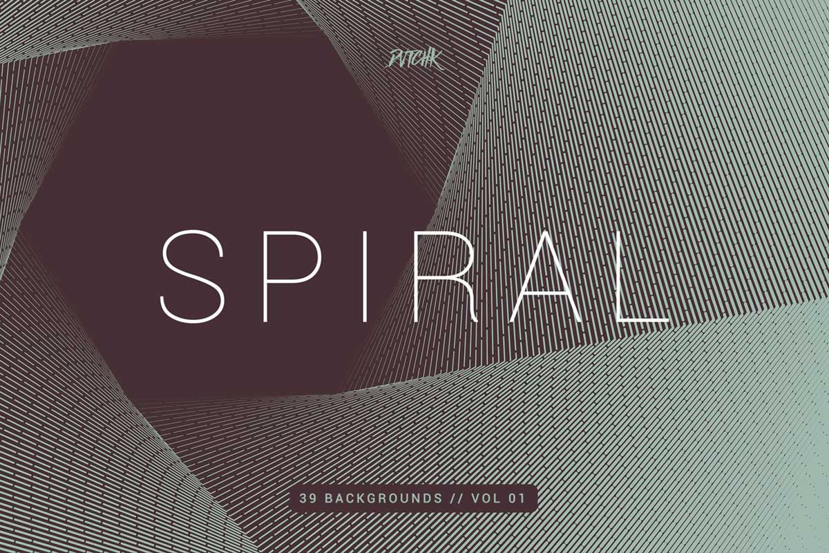 Spiral | Hexagon Swirl Backgrounds | Vol. 01
